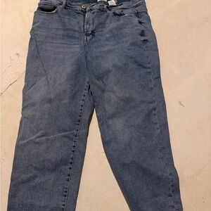 Kensie Straight-Leg Jeans in Dark Blue Wash